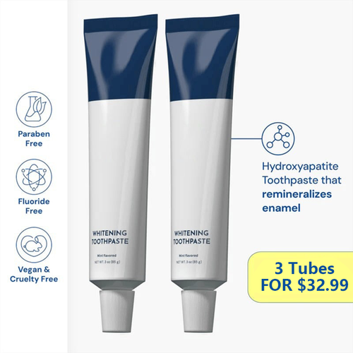 Cougex™ Fluoride-Free Hydroxyapatite Teeth Whitening Toothpaste with Coconut Oil & Xylitol 🦷